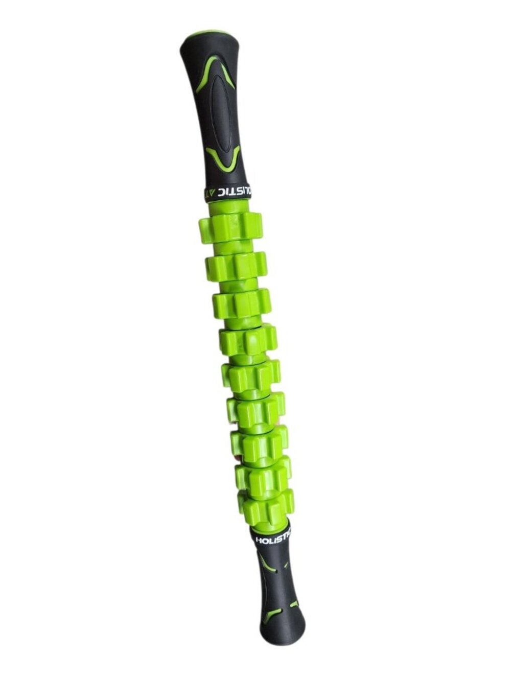 Holistic Athletics Manual Full Body Massage Roller Stick Black/Green Plastic